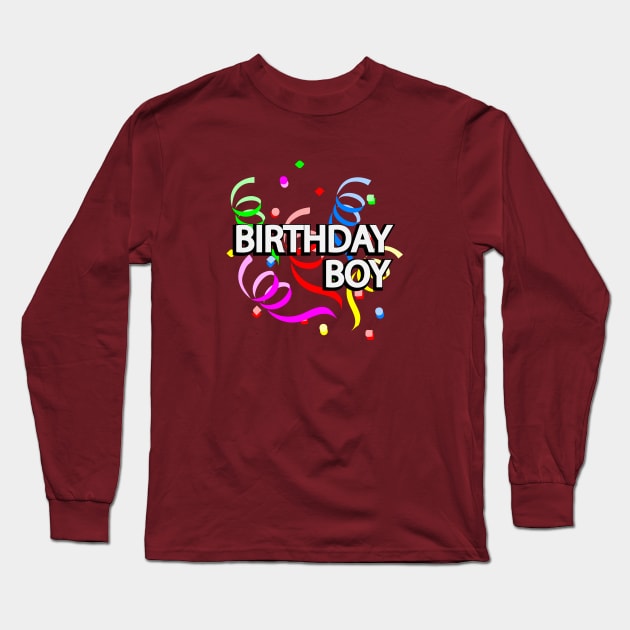 Birthday boy artistic design Long Sleeve T-Shirt by DinaShalash